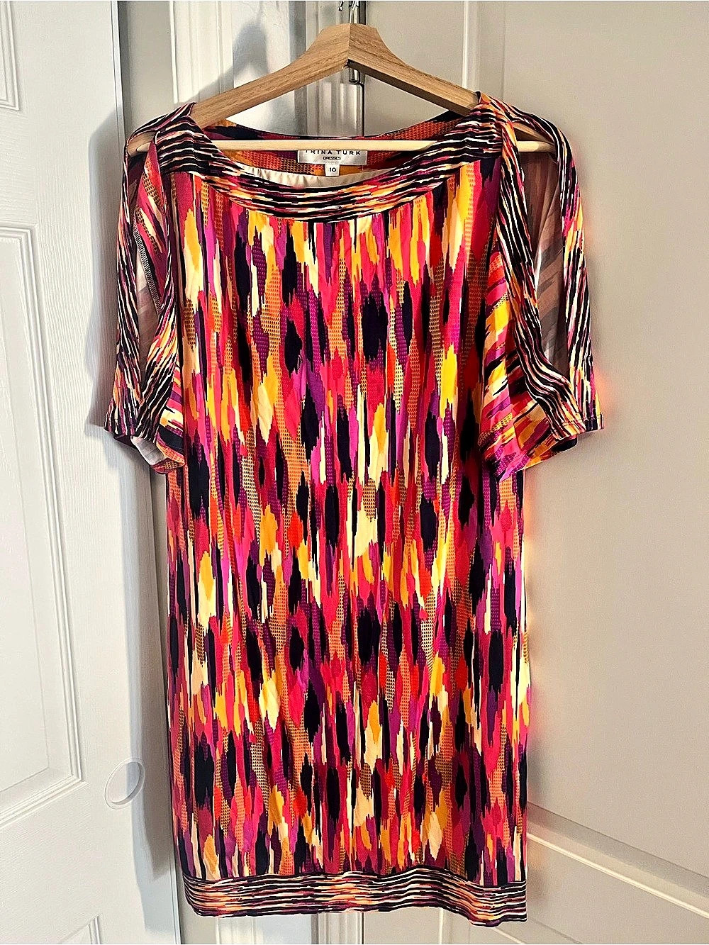 Trina Turk Abstract Print Mini Dress Size 10 Like New